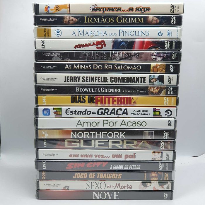Lote 2/3 - Pack de 18 Filmes Novos e Selados em DVD - Ref.VI