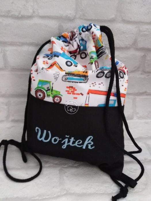Worek do przedszkola żłobka z imieniem na pościel