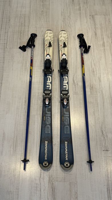 Narty dziecięce DYNASTAR Team Cruise 120 cm + wiązania LOOK kije