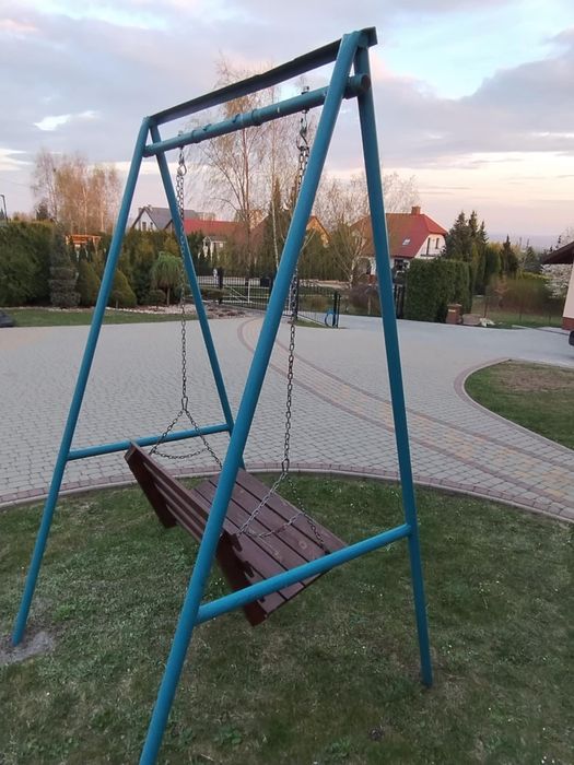 Huśtawka ogrodowa 2 osobowa metalowa