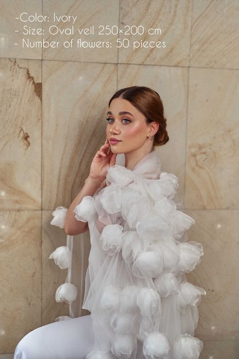 Весільні фати з 3д квітими