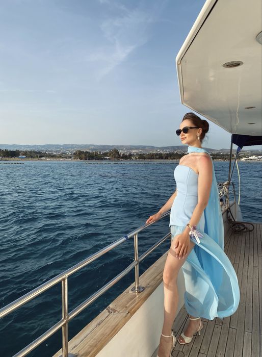 Шикарна блакитна сукня від luxurydressua