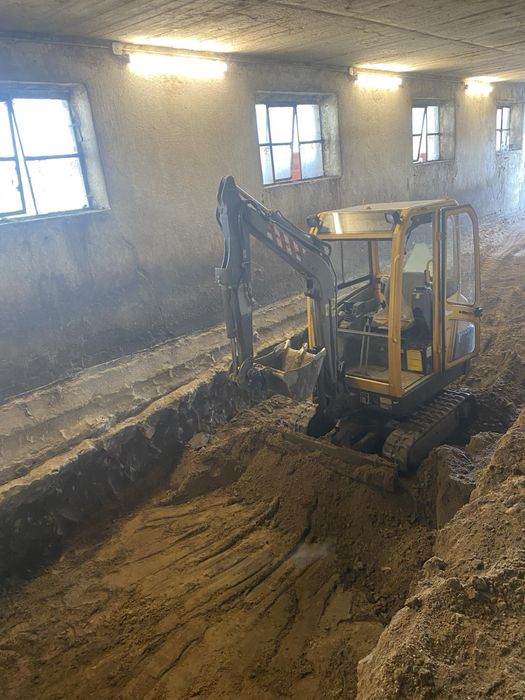 Usługi koparką, minikoparką, koparko-ładowarką, transport wyburzenia