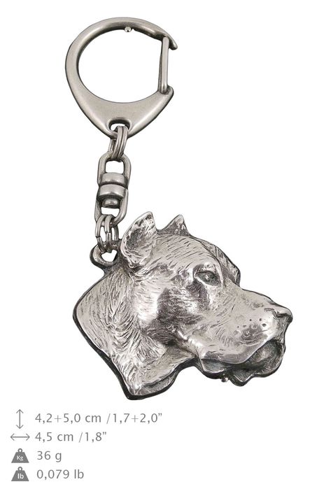 Dog argentyński brelok posrebrzany Art-Dog