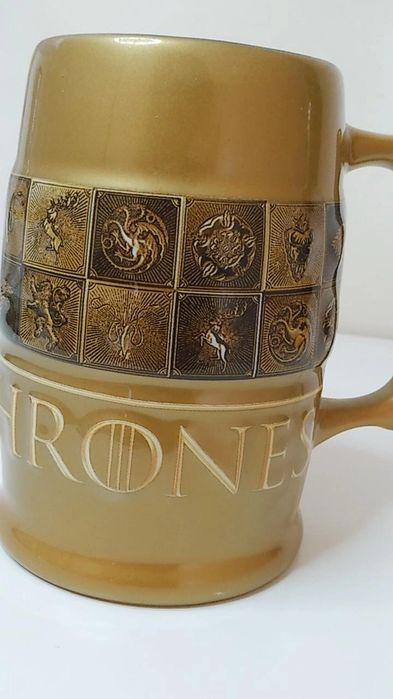 Game of thrones Tankard With Galaxic Glaze Sigils.