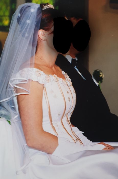 Suknia ślubna z gorsetem r.XS/S