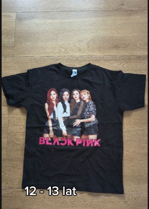 Bluzka T-shirt Black pink nowa