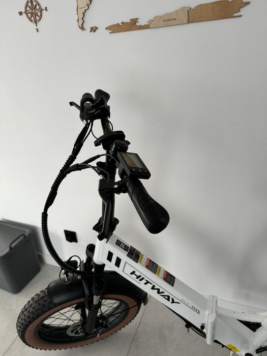 Rower elektryczny HITWAY składany grube opony