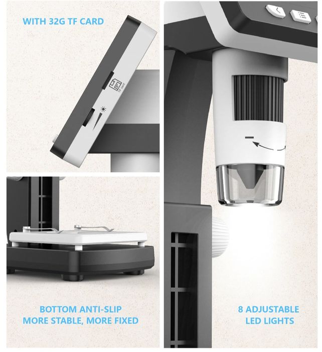 Мікроскоп цифровий Inscam 4.3 дюйма / Микроскоп 1000 крат