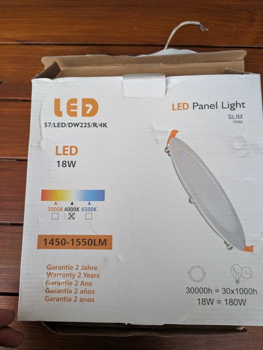 Painel Downlight 18W Branco Neutro 3000K