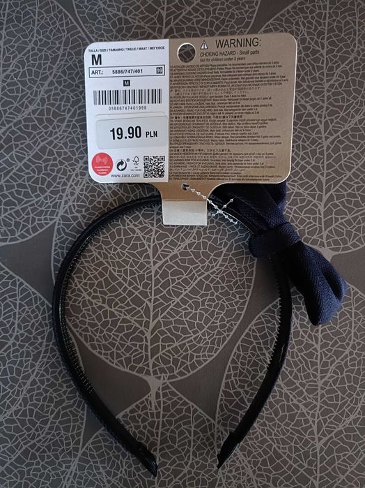 Opaska granatowa - ZARA - nowa