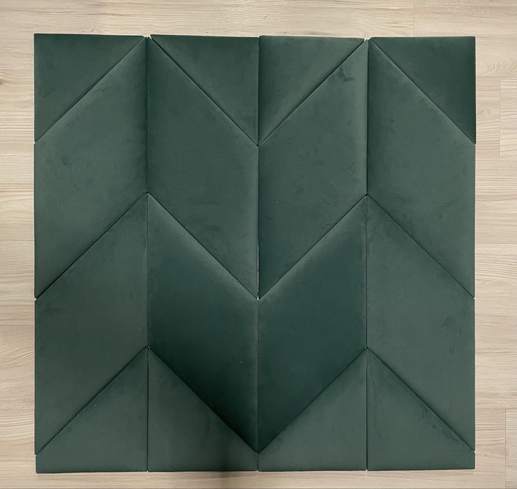 Panel tapicerowany venus velvet wezgłowie  jodełka butelkowa zieleń