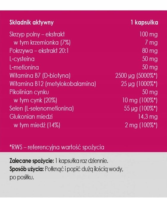 mocne paznokcie - 50 kapsułek - panaseus