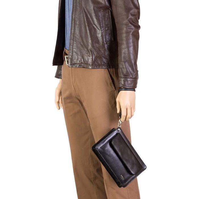 Черная мужская барсетка Visconti 02617 - Ted (Black)