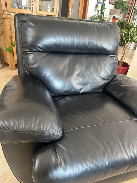 Sofá de Couro Preto importado da Inglaterra