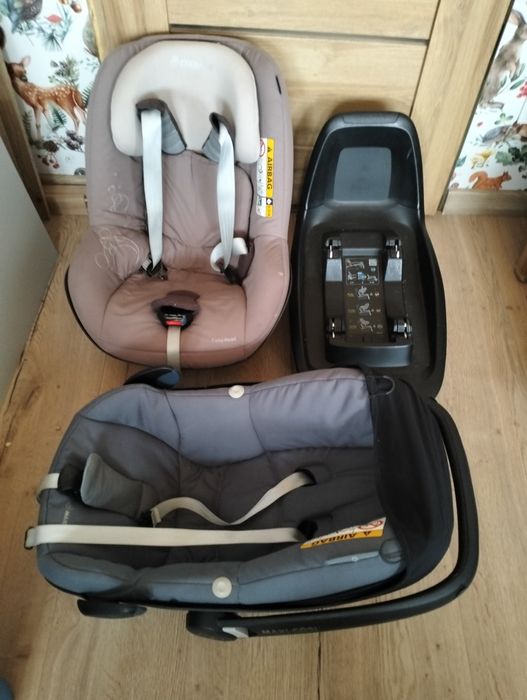 Baza maxi Cosi + dwa foteliki