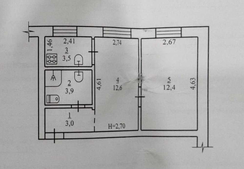 Недорого 2-кімн. студія Центрально-міський район
