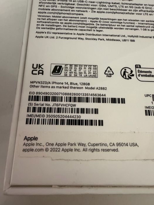 Bateria 100% iPhone 14 128gb Blue Idealny