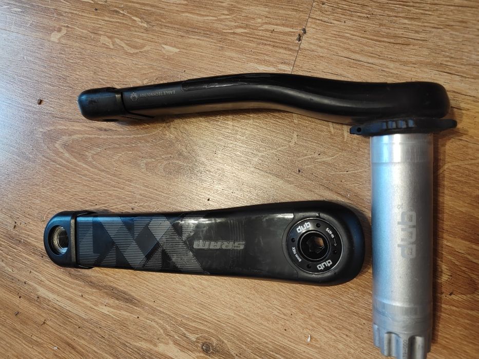 Obłędnie lekka tylko 350g korba SRAM XX1 Eagle DUB SL, mocowanie tarczy 3 śruby