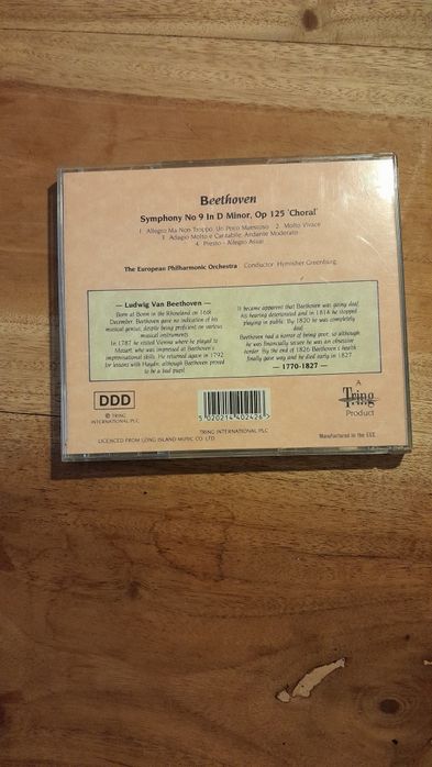 Cd Beethoven No 9 Choral Hymisher Greenburg conducting