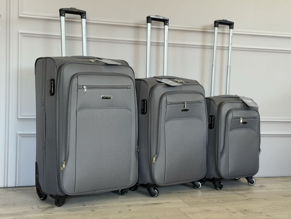 Чемодан валіза чемоданы Wings 2501 4 колеса текстиль