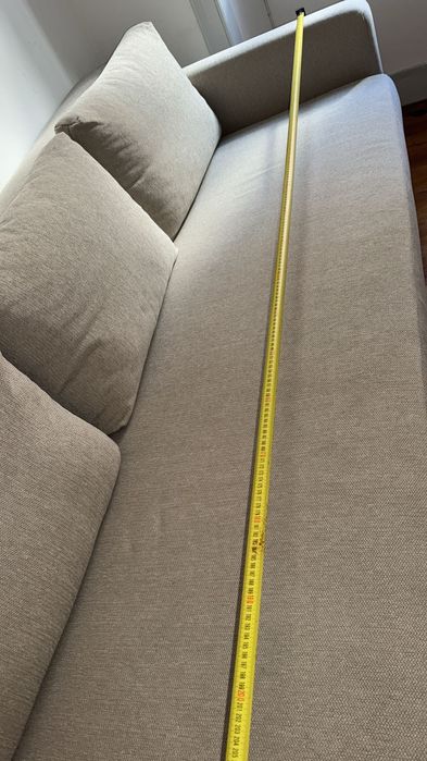 Sofá cama bege ikea