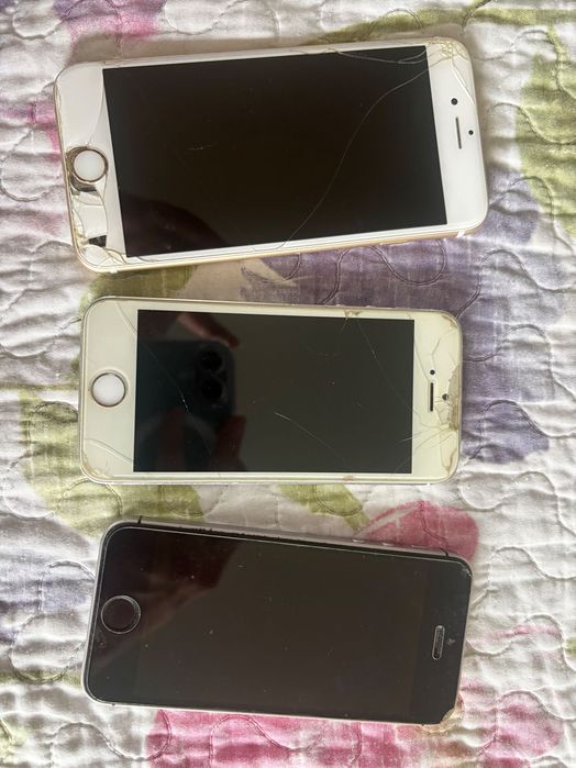 Stare telefony iphone, uszkodzone