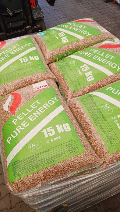 Pellet drzewny polski RUREX certyfikat A1 czysta trocina z dostawą