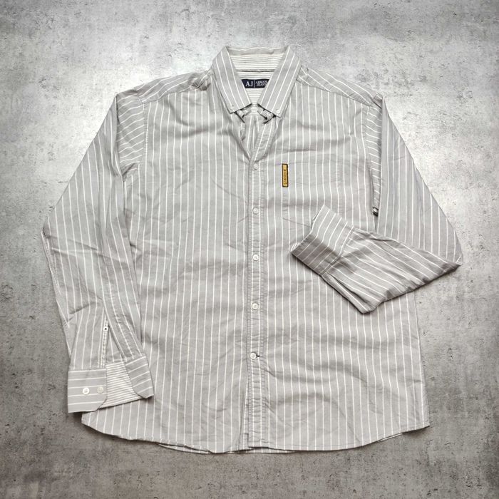 MĘSKA Koszula Elegancka Paski Bawełna PREMIUM Emporio Armani Jeans
