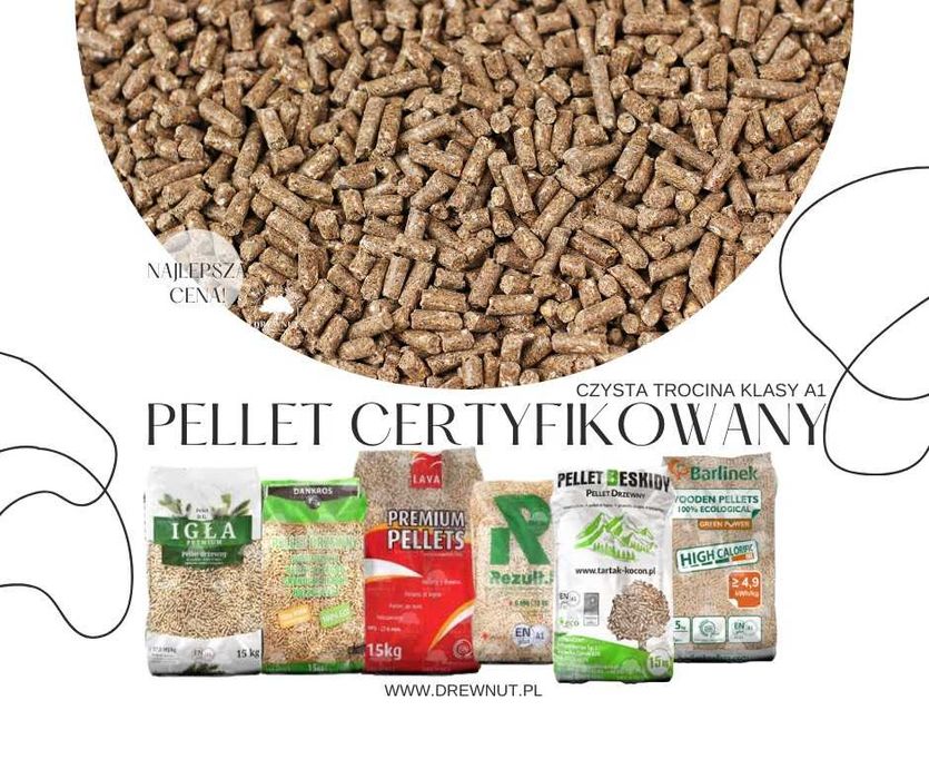 Pellet NAJTAŃSZY pellet drzewny oraz Olczyk Feniks Olimp pellet A1 A2
