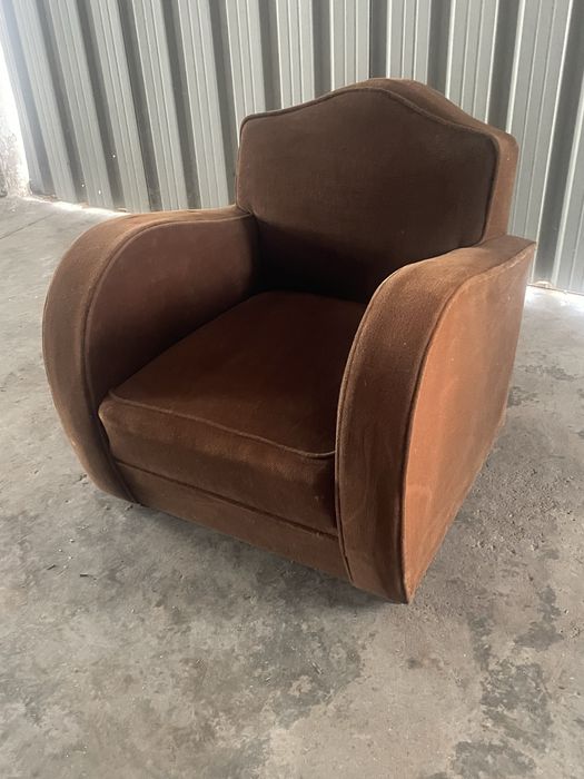 Poltrona retro castanha