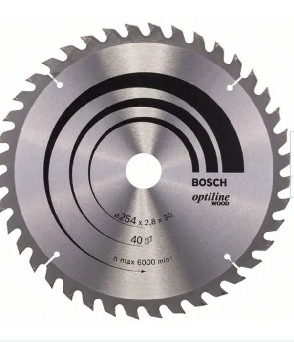 Tarcza pilarska Optiline do drewna 254x2.8x30 z40 Bosch