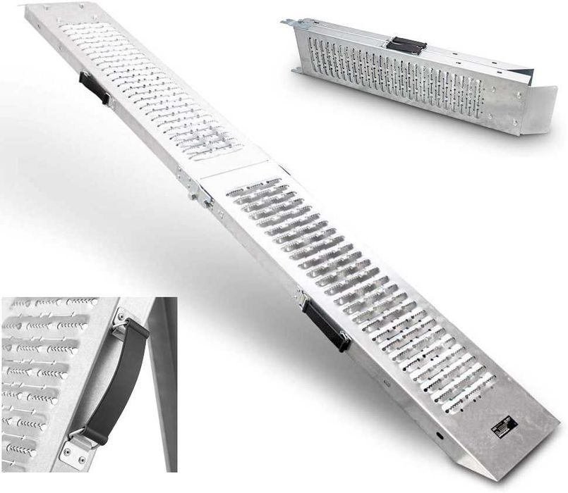 STALOWA SKŁADANA pojedyncza rampa najazd podjazd do 200 kg dł. 1,8 m