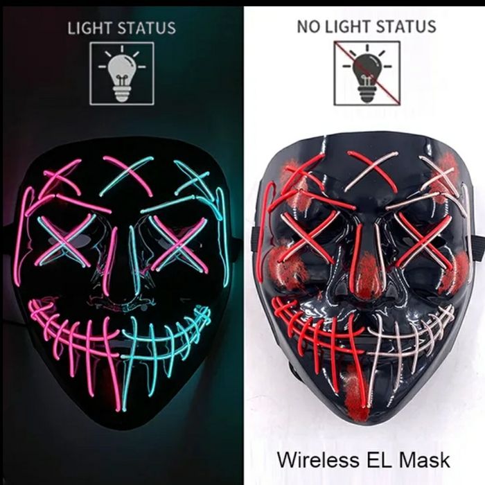 Máscara Iluminada Anime Anonymous LED