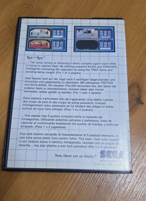 Sega Spy vs Spy Master System card