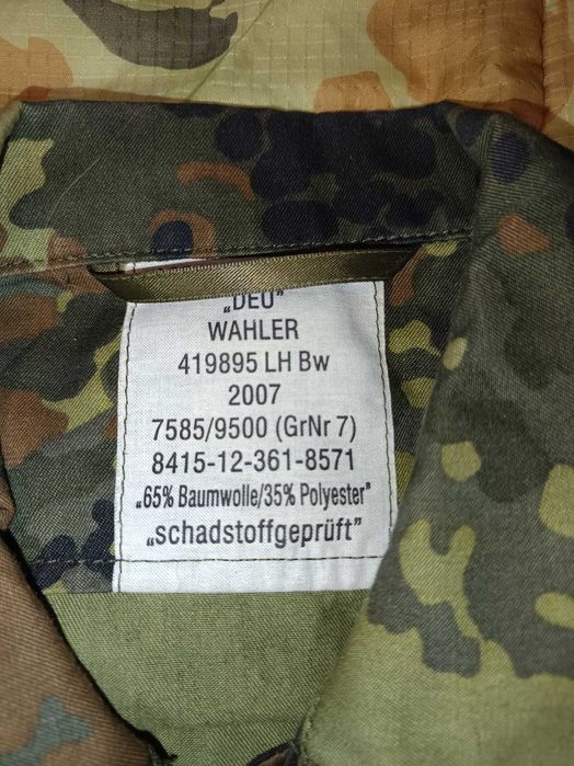 Mundur Bundeswehr Flecktarn + pokrowiec na hełm