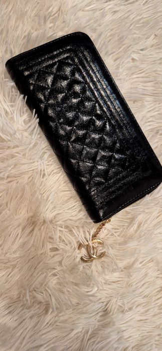 Chanel portfel duzy czarny nowy