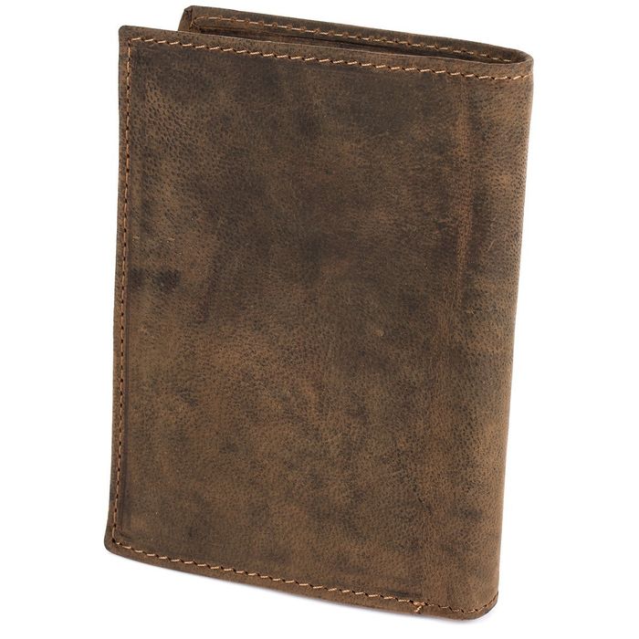 Portfel skórzany męski brązowy nubuk skóra Harley RFiD motocykl nowy