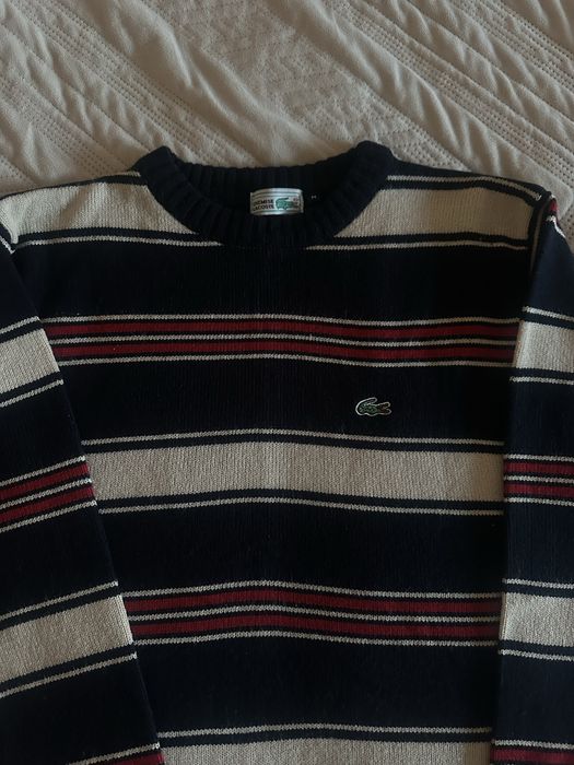 Lacoste светр чоловічий M оригінал, в’язаний, смугастий