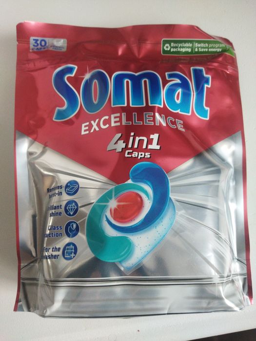 tabletki kapsułki do zmywarki SOMAT kapsułki Excellence 4in1 30 kaps