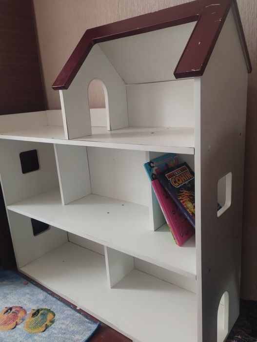 Домик для кукол, игрушек, Лего,  полка для книг  105*110 см