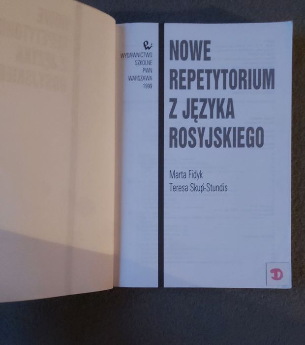 Nowe Repetytorium z języka rosyjskiego Fidyk nauka gramatyka książka