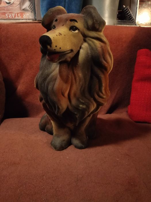 Копилка собака колли винтаж