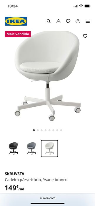 Cadeira para secretária Ikea SKRUVSTA