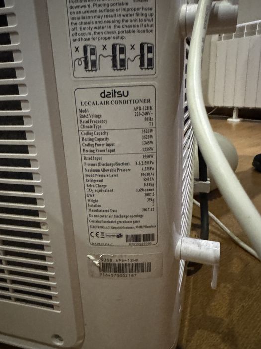 Air condicionado portátil/aquecedor/desumidificador