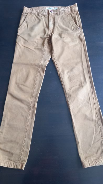 Spodnie jeansowe Pull&Bear 36 S slim proste rurki musztardowe Jak Nowe