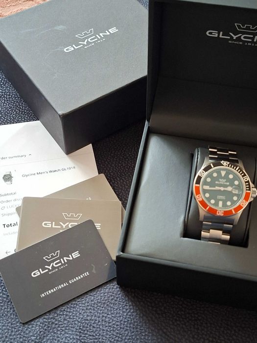 Zegarek męski Glycine Combat Sub Quartz Grey Dial