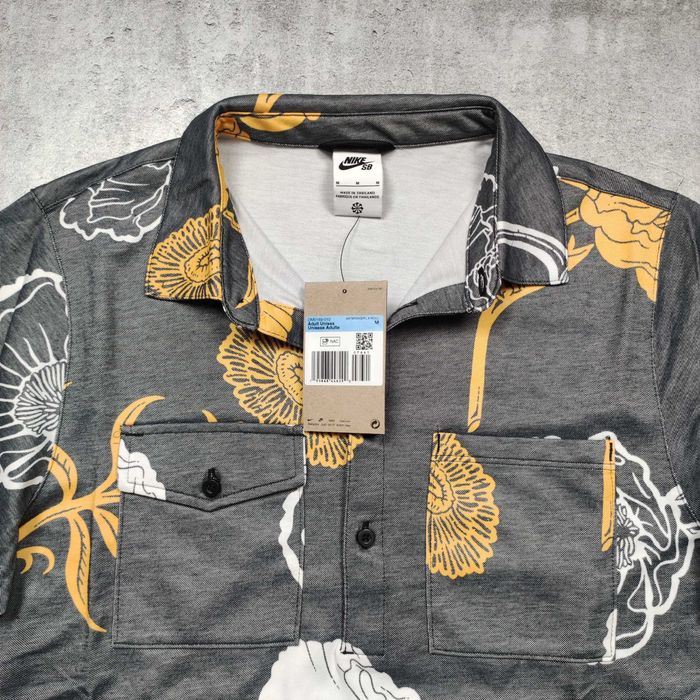 MĘSKA Koszulka Polo PREMIUM Nowa z metką Nike SB Skateboarding Kwiaty