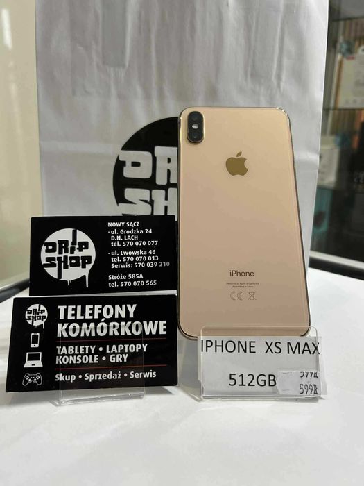 Apple Iphone XS MAX 512GB Złoty/Bateria100%/Gwarancja/SklepGSM/Stróże