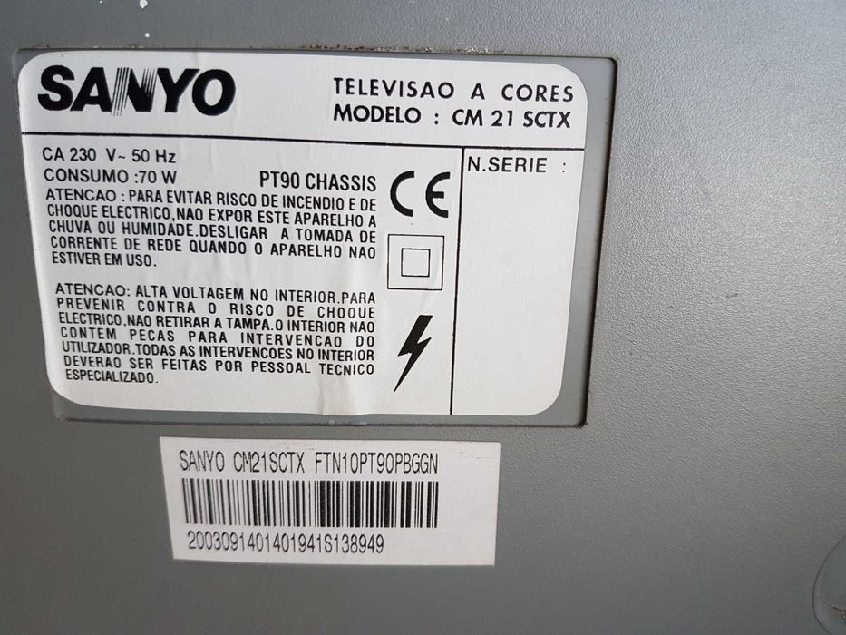 TV Sanyo a funcionar